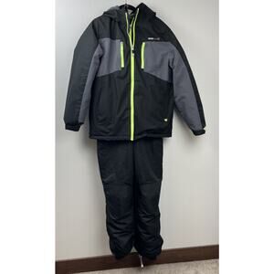 Swiss Tech Full Zip Winter Ski Jacket & Bibs Warm Sledding Size Youth XL (14-16)